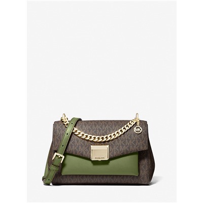 MICHAEL MICHAEL KORS Lita Medium Two-Tone Logo Crossbody Bag
