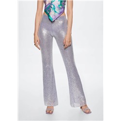Pantalón lentejuelas -  Mujer | MANGO OUTLET Melilla