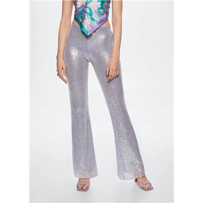 Pantalón lentejuelas -  Mujer | MANGO OUTLET Melilla