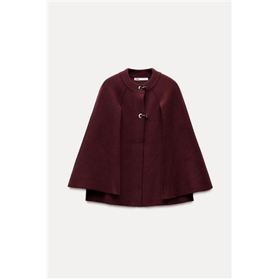 KNITTED CAPE COAT
