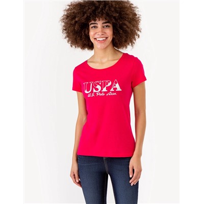 USPA METALLIC SLASHED FOIL T-SHIRT