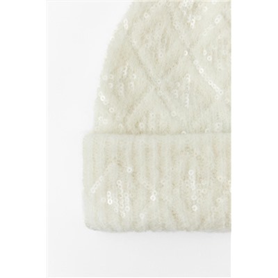 SEQUIN KNIT BEANIE