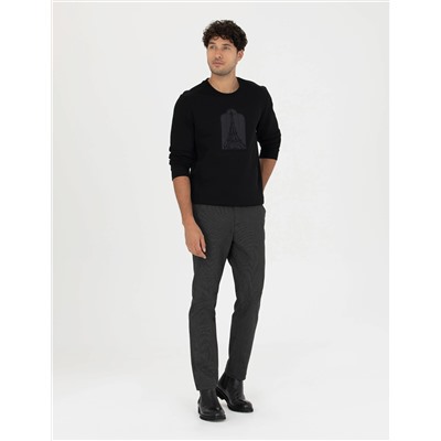Siyah Regular Fit Sweatshirt