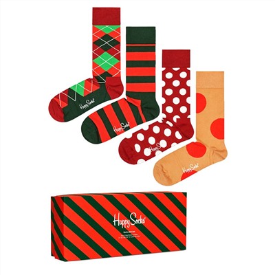 Happy Socks Holiday Classics Geschenkset Socken 4 Paar XHCG09-4300