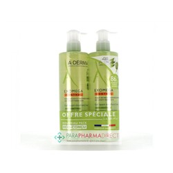 A-Derma Exomega Control Gel Lavant Emollient Anti-Grattage 2x500mlLot  × 2