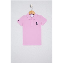 Erkek Çocuk Açık Pembe Polo Yaka Tişört