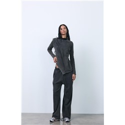 HEAVY COTTON PLEATED T-SHIRT