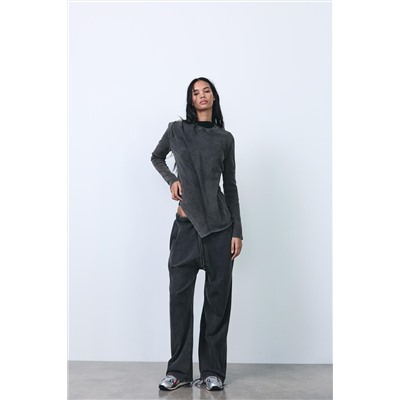 HEAVY COTTON PLEATED T-SHIRT