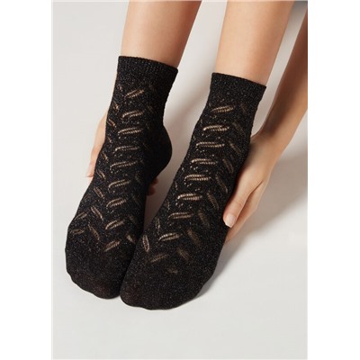 Kurze Socken mit Glitzer