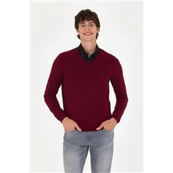 Erkek Bordo Basic Kazak