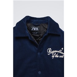 PADDED CORDUROY BOMBER JACKET