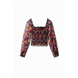 Camiseta tul floral