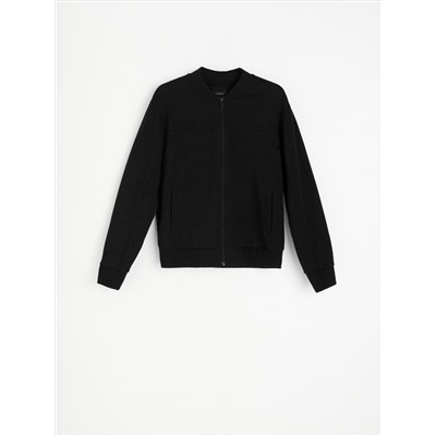 Sweatshirt im Bomberstil mit Baumwollmischung