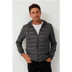 Sudadera bimateria Gris jaspeado