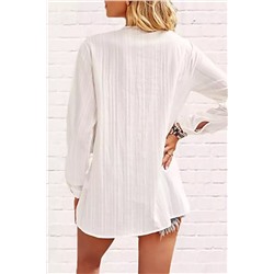 Nayeli Striped Half-Button Placket Blouse