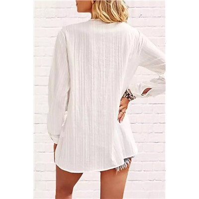 Nayeli Striped Half-Button Placket Blouse