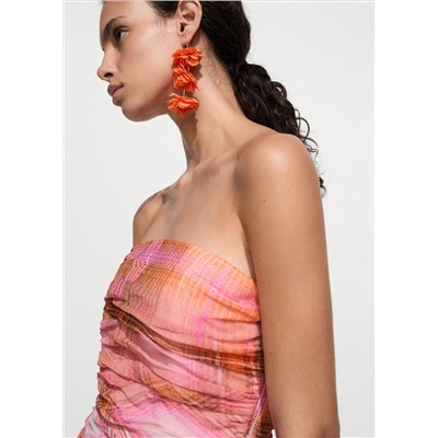 Top estampado cuadros
