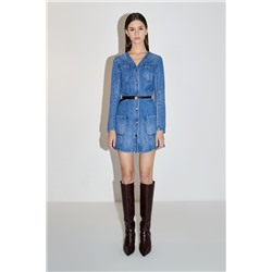 Vestido camisero vaquero Azul claro