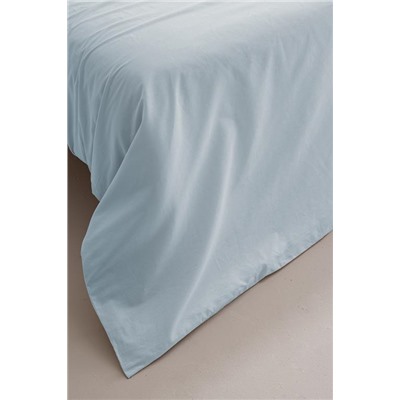 Manon King Size %100 Pamuk Ranforce Düz Nevresim - Mavi