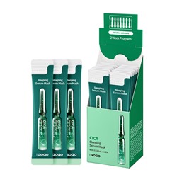 Cica Sleeping Serum Mask (4ml*14ea), Успокаивающая ночная ампульная маска с экстрактом центеллы