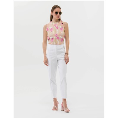 Kahverengi Kolsuz Comfort Fit Bluz