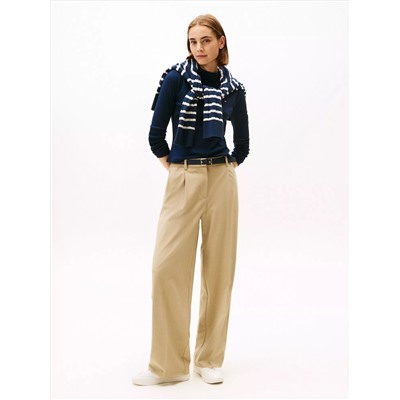 Mockneck Stretch Knit Top