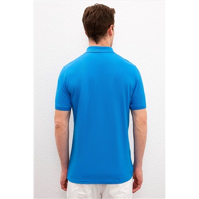 Erkek Kobalt Basic Polo Yaka Tişört