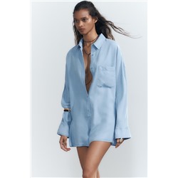 TRF FLUID DENIM JUMPSUIT