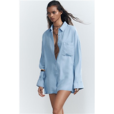 TRF FLUID DENIM JUMPSUIT