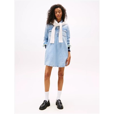Tommy Jeans Long-Sleeve Denim Shirtdress