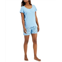 Charter Club T-Shirt & Shorts Cotton Pajama Set, Created For Macy's