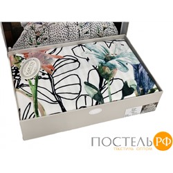 Постельное белье Карвен Stripe Satin с цветным принтом 1.5 спальное N249 -SB004(4пр.)