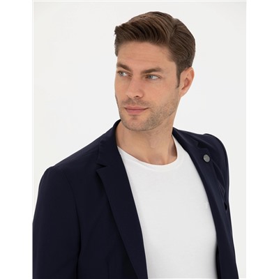 Lacivert Body Esnek Fit Blazer Ceket