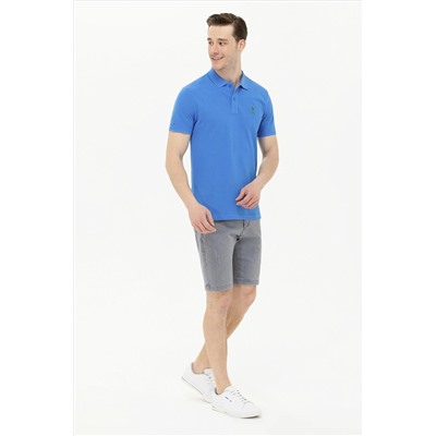 Erkek Saks Basic Polo Yaka Tişört