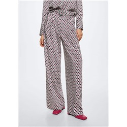 Pantalón palazzo estampado -  Mujer | MANGO OUTLET Melilla