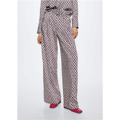 Pantalón palazzo estampado -  Mujer | MANGO OUTLET Melilla