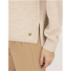 Balıkçı Yaka Krem Melanj Comfort Fit Basic Kazak