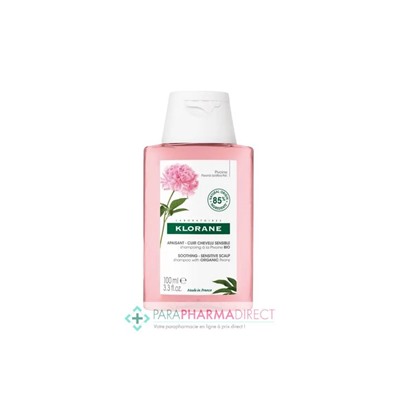 Klorane Pivoine Shampooing Apaisant - Cuir Chevelu Sensible 100 ml - Format Voyage