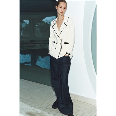 CHAQUETA BLAZER PUNTO CRUZADA