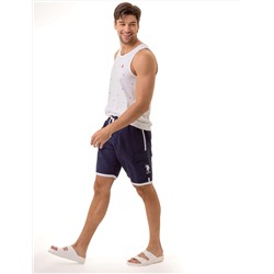 ALL OVER ANCHOR PRINT JERSEY MUSCLE TANK