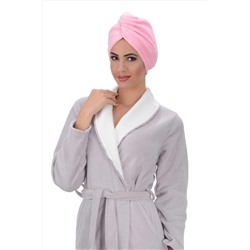 SİHİRLİ DÜNYA Havlu Saç Kurulama Bonesi - Düğmeli - Mikrofiber - Pembe - 3'lü 1204-AFMY2