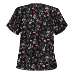 UA Stand Tall Black Print Scrub Top