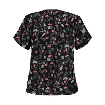 UA Stand Tall Black Print Scrub Top