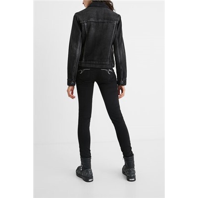 Chaqueta vaquera slim lentejuelas