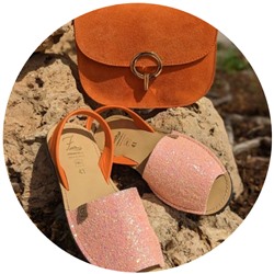 AB. Zapatos 320-5 buble+AB.Z PELLE Djuli ser (410) naranja АКЦИЯ