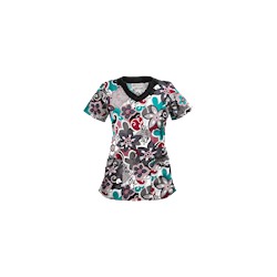 UA Swirling Flowers Granite Print Scrub Top