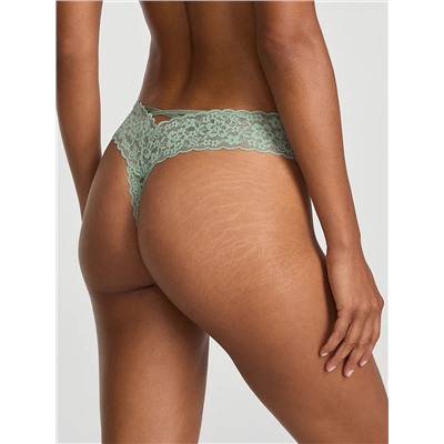 Eyelet Mesh Thong Panty