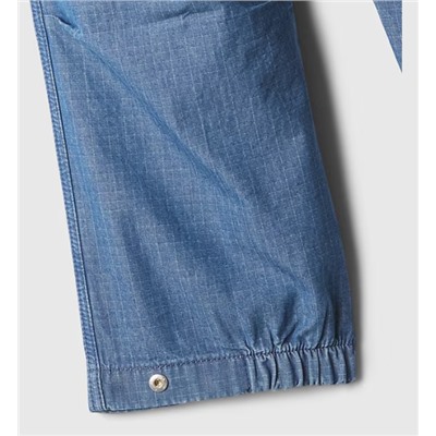 Kids Denim Parachute Cargo Pants