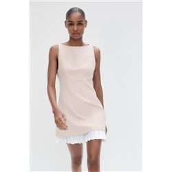 VESTIDO CORTO COMBINADO POPELÍN