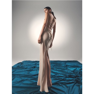 Maxikleid in Lingerie-Optik